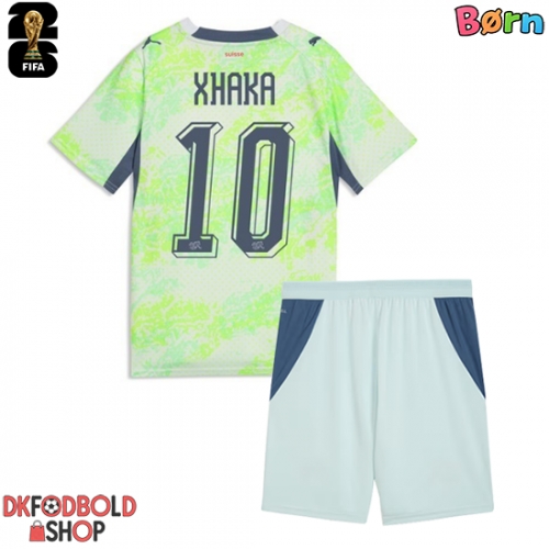 Schweiz Granit Xhaka #10 Udebanesæt Børn VM 2026 Kort ærmer (+ korte bukser)